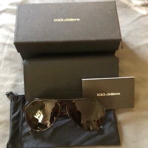 Dolce & Gabbana aviator style sunglasses.